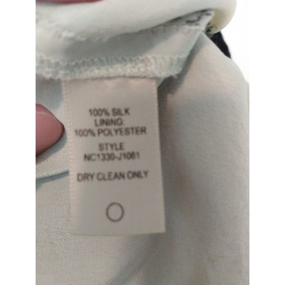 Presley Skye Dress Abstract Sleeveless Pockets Tie Waist Midi Silk Size XS - Picture 8 of 11